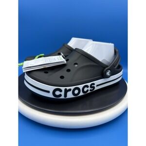 CROCS Unisex Bayaband Womens Size 8 Black Sandals Comfort Shoes 205089-066 NEW